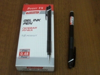 ручка гелевая Linc черная, упаковка 12 штук (0,48mm point) (за 1 уп.)