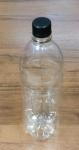 Бутылка 1Л прозрачная круглая+крышка  (100шт в упак,3.3кг,ДШВ 80*77*28sm)(ВД 270х82мм)