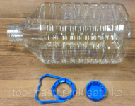 Бутылка PET  3л прозрачная квадратная+крышка 48мм+ручка(48шт,3,1кг,ДШВ 92*92*28)(ВШ 268х128мм)