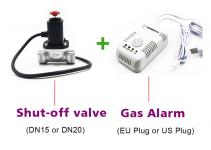 Детектор утечки газа(Блок сигнализации + клапан DN15) AC220V